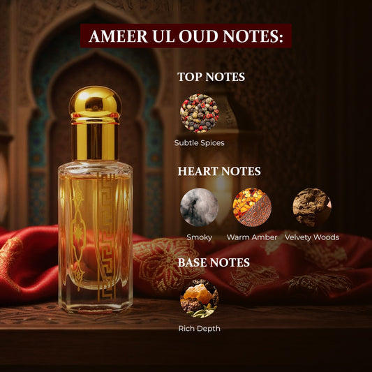 Shop Ameer ul Oud, The Essence of Royal Oud online in Pakistan by Jabeen's Bold oud, warm amber & soft musk, and 100% pure free delivery available.2