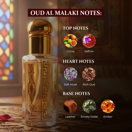 Buy Oud Al Malaki Attar online in Pakistan by Jabeen’s – royal spirit of oud, long-lasting Arabic fragrance, alcohol-free premium musk & oud. Easy returns. 2